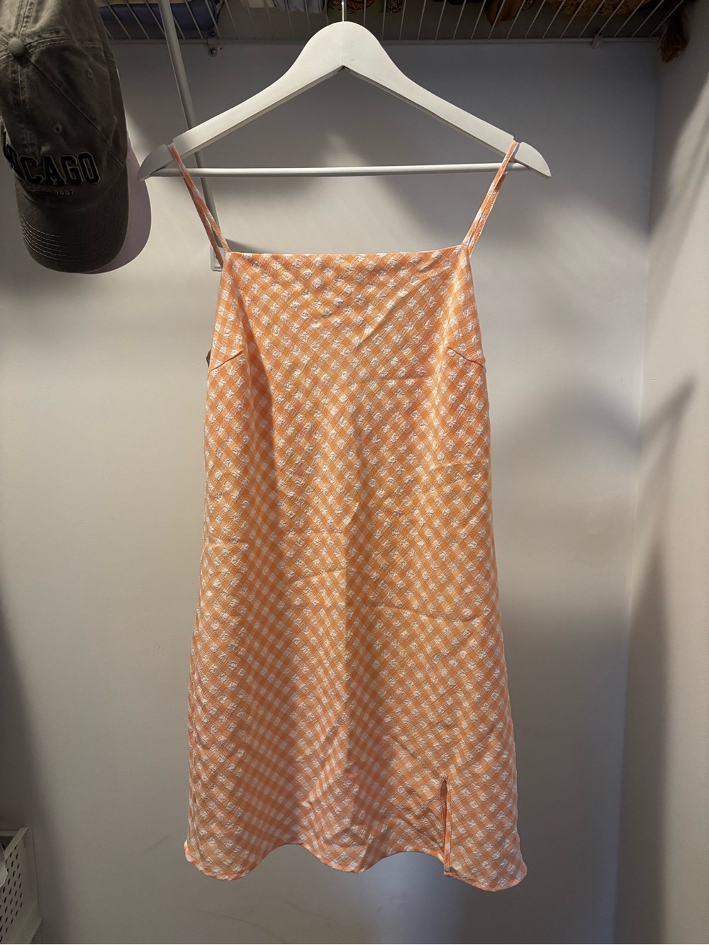 Peach slip dress